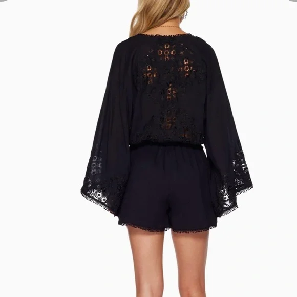 RAMY BROOK DIA 100%COTTON LONG SLEEVE ROMPER black - Picture 13 of 13